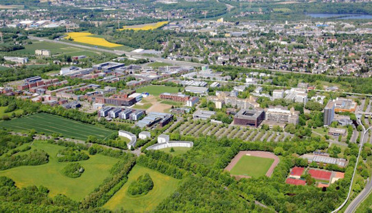 Technologiepark Luftbildaufnahme des Technologieparks Dortmund